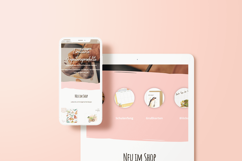 Die Website mit Online Shop von kunstundKegel