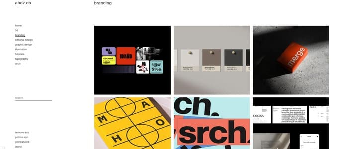 Screenshot von Abduzeedo zum Thema Design Inspirationen